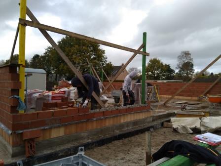 Aanzet binnenmetselwerk gelijkvloers