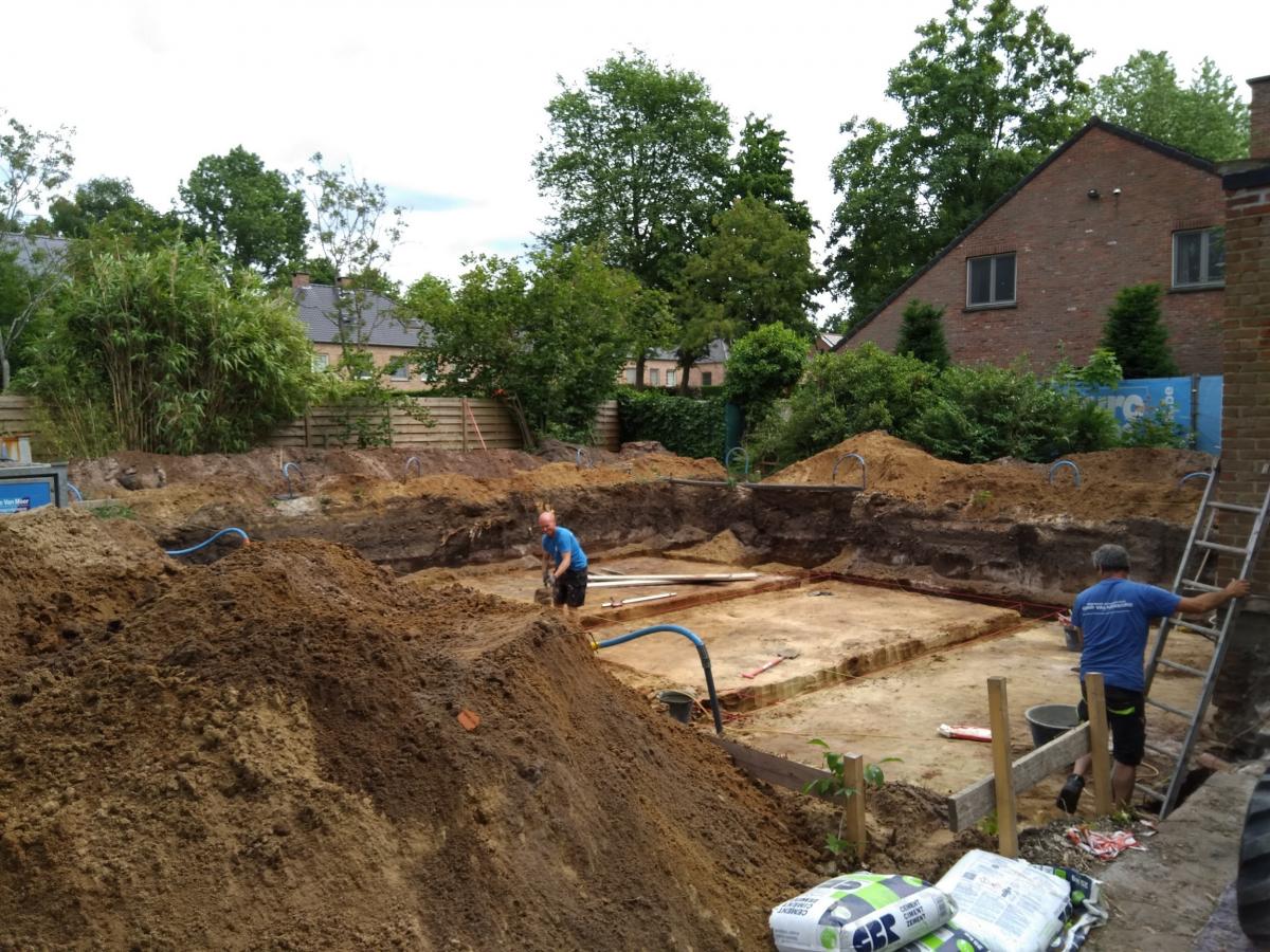 De grondwerken zijn bezig